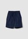 Children's blue pure cotton shorts, regular fit_0