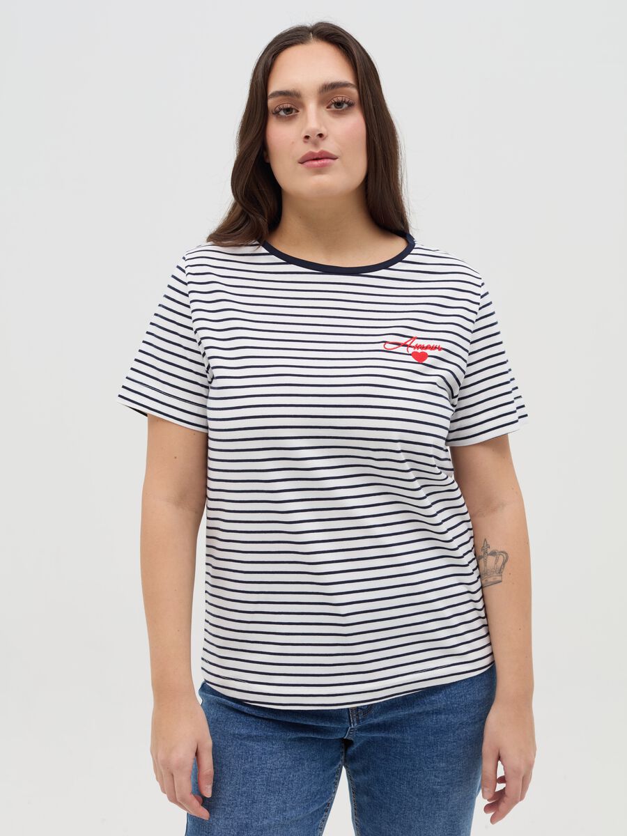Curvy MYA stretch cotton T-shirt_0