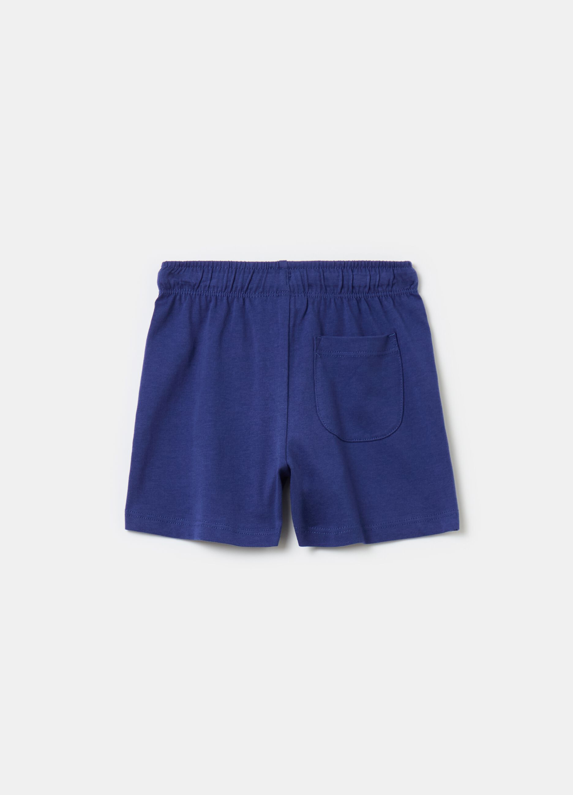 Cotton shorts with drawstring