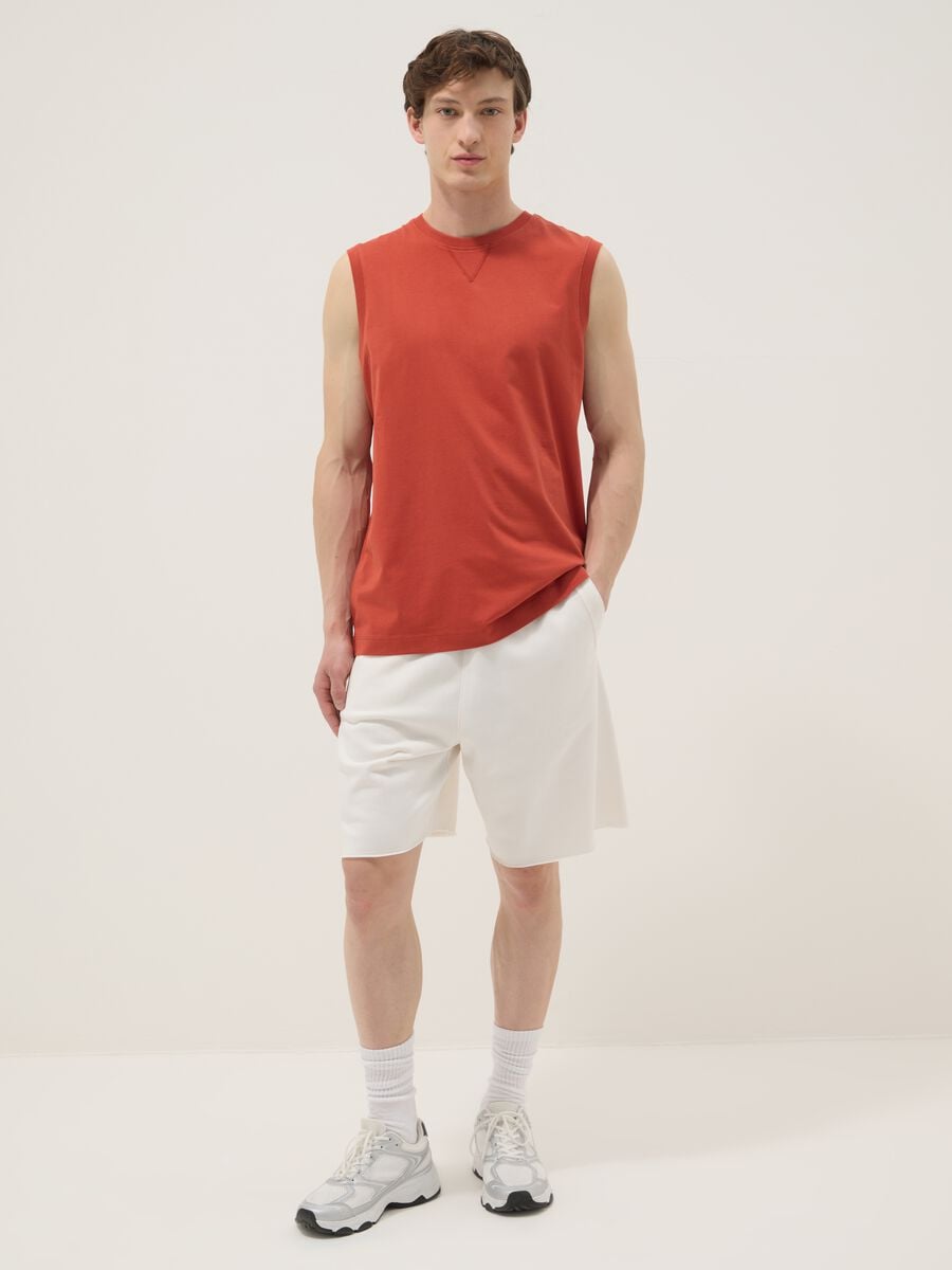 Orange pure cotton vest_2