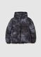 Grey padded boys' regular fit jacket with hood_0
