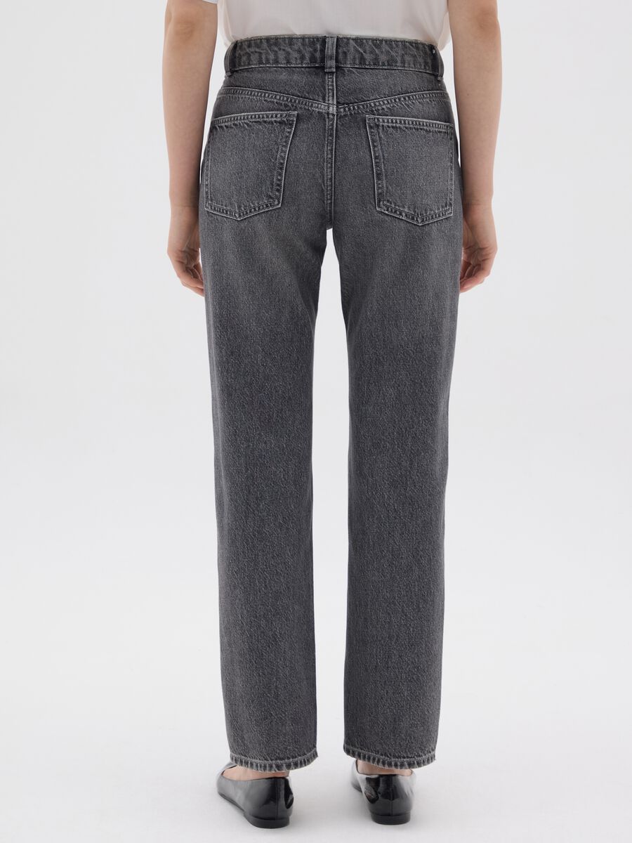 Jeans da donna in puro cotone grigi regular fit_2