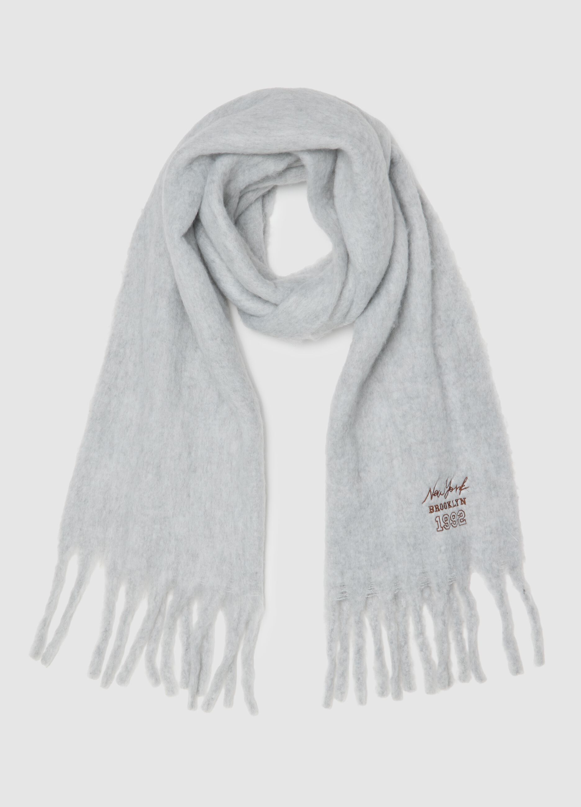 Grey Scarf in Soft Fabric