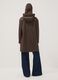 Long brown hooded jacket with zip_3