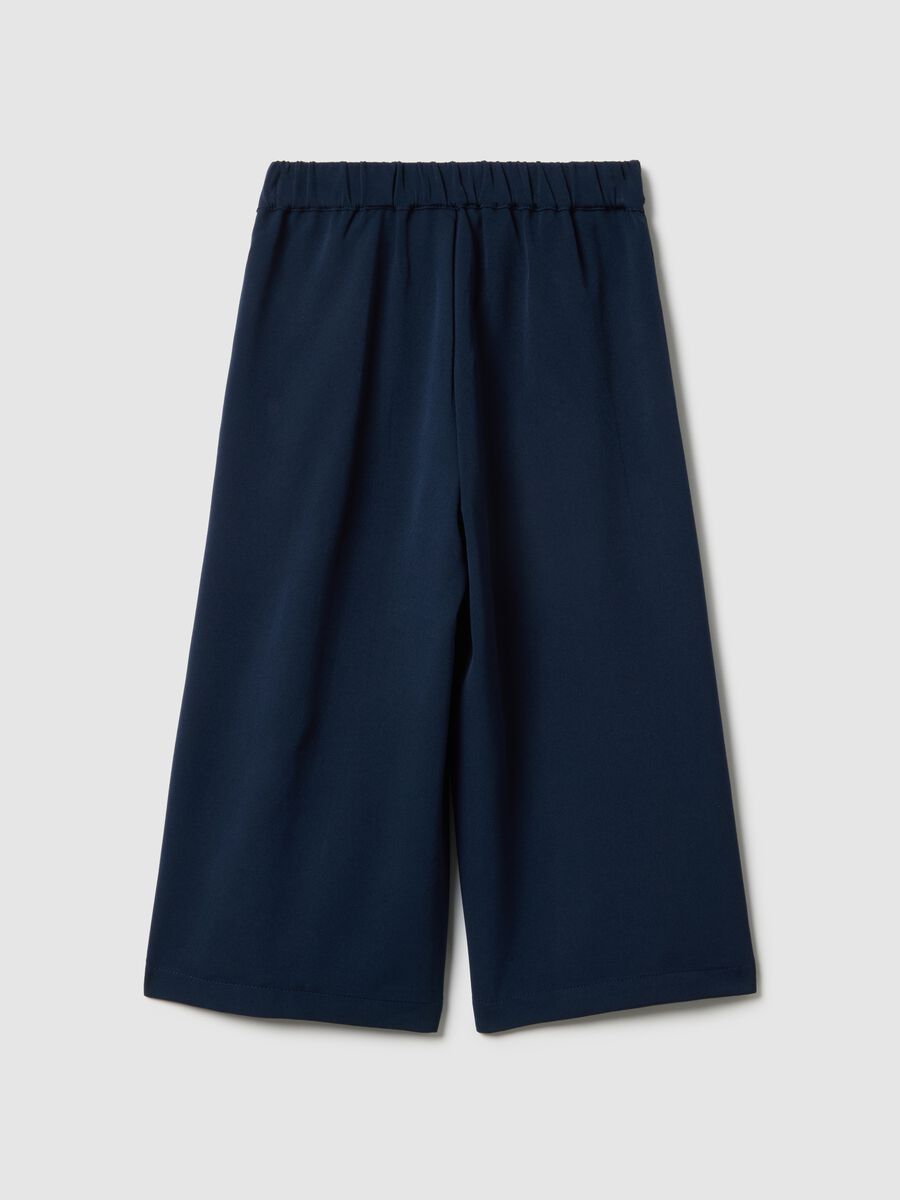 Culotte blu da bambina regular fit con elastico in vita_1