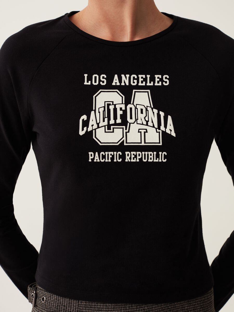 T-shirt a maniche lunghe con stampa_3