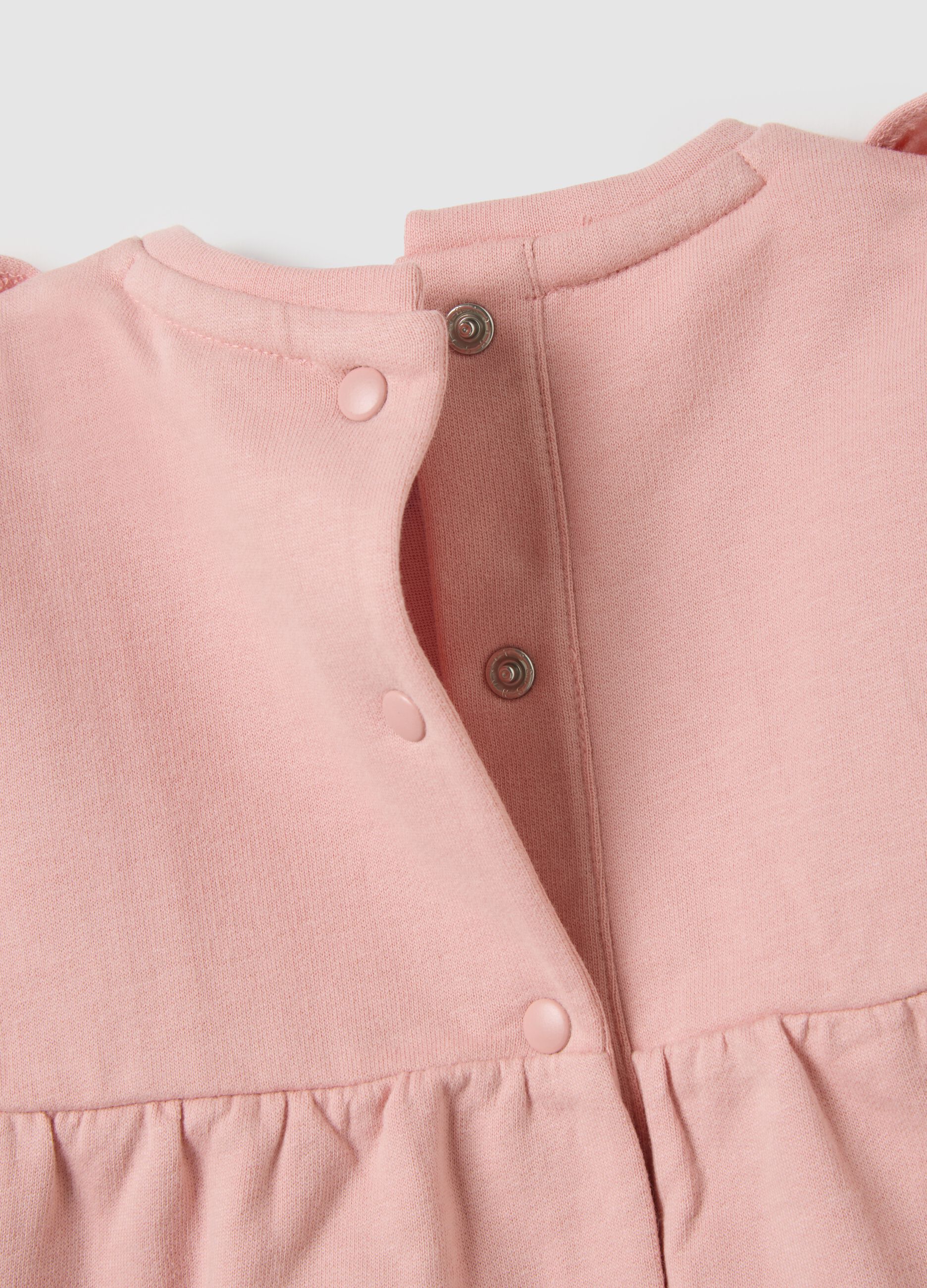 Baby girl's pink pure cotton sleepsuit