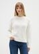 White Pure Cotton Turtleneck Sweater_0