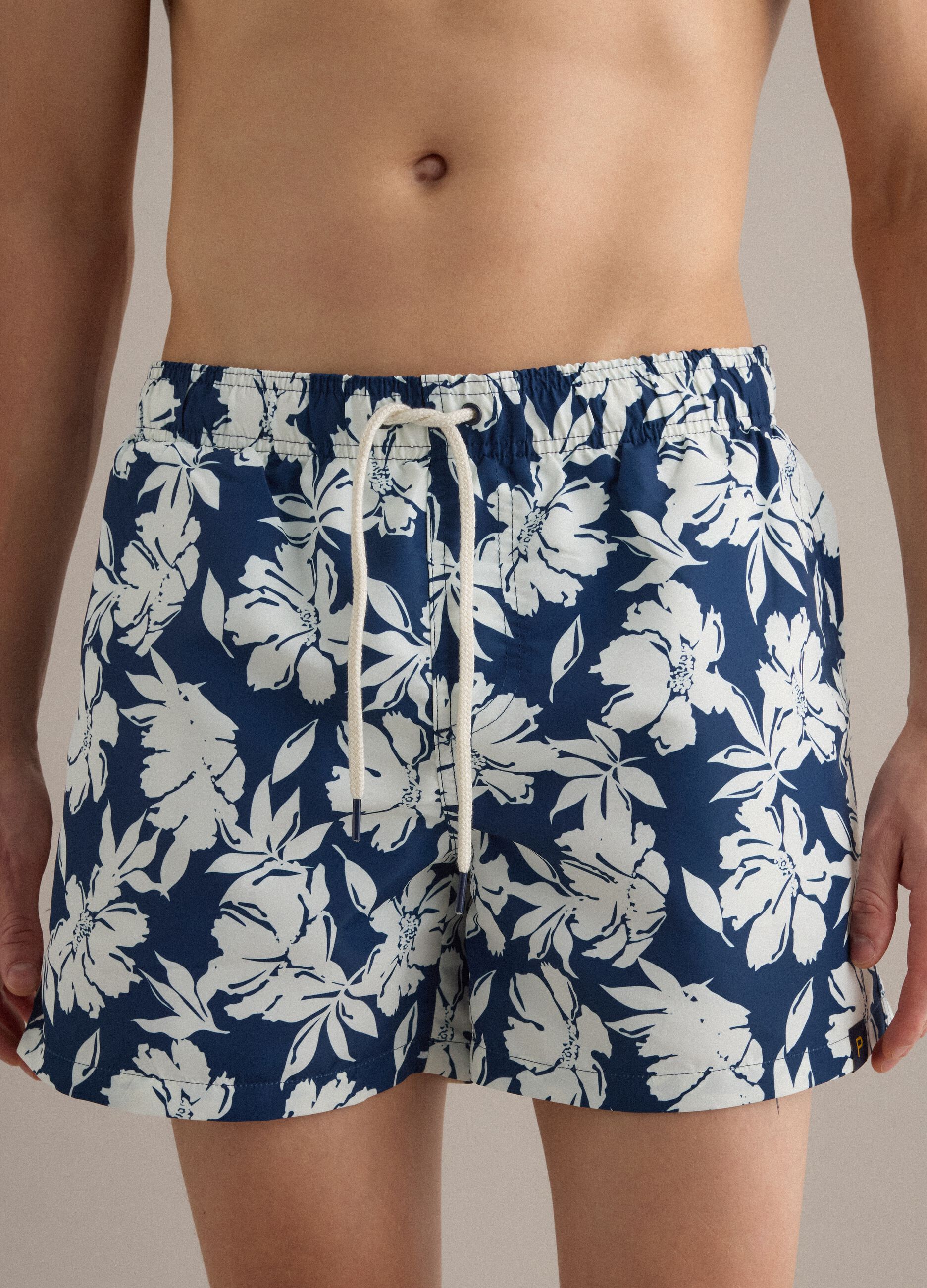 Multicolour floral print swim shorts