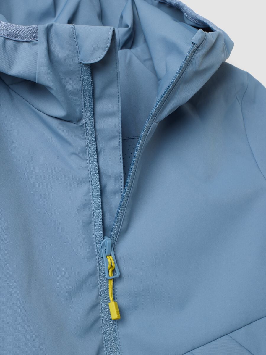 Light blue oversized hooded zip-up jacket for boys_2