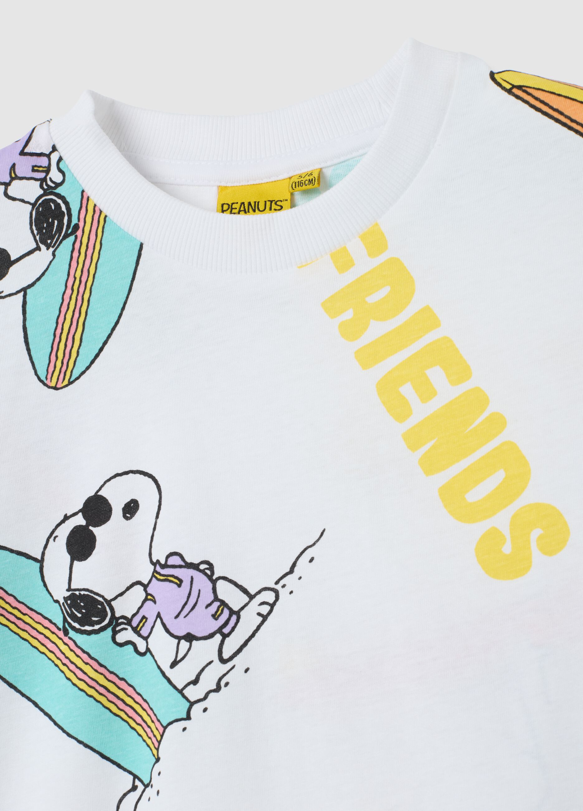 Kids' T-shirt in pure multicolor cotton regular fit with print