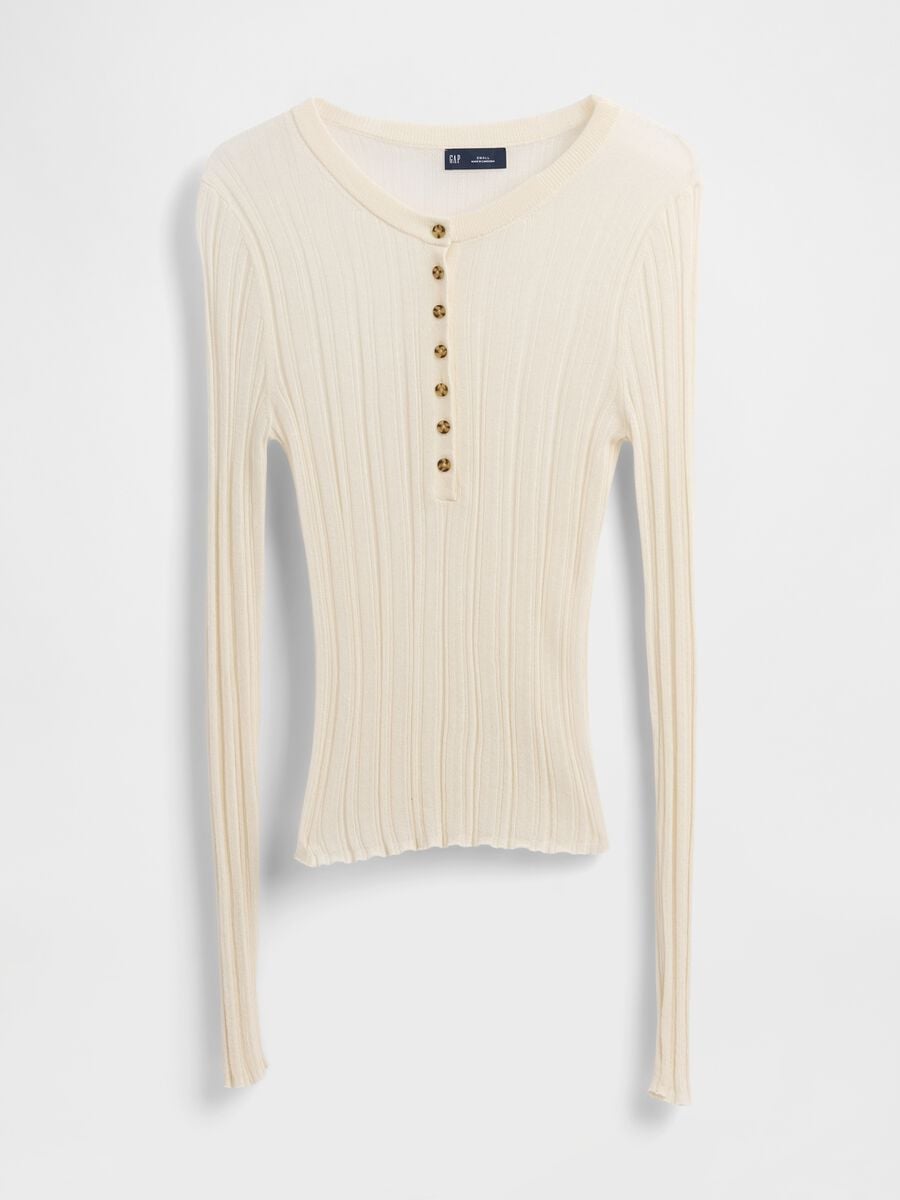 White Sweater with Sheer Long Sleeves_4