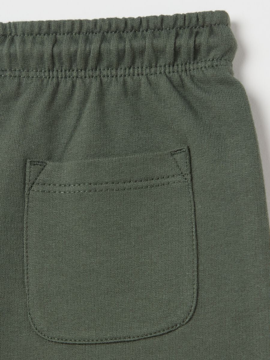 Bermuda shorts in French terry with drawstring_3
