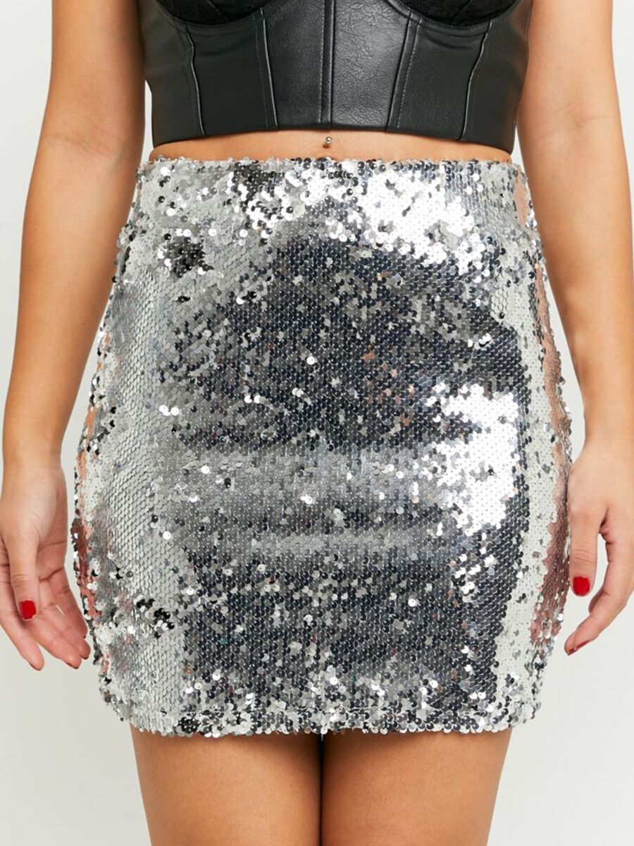 Mini pencil skirt with sequins_2