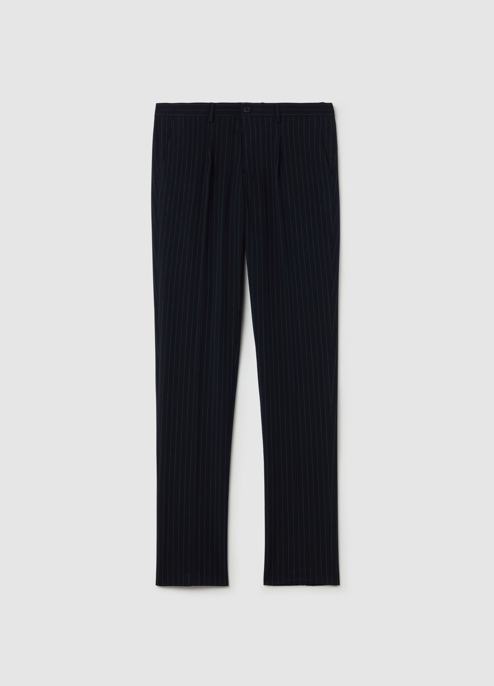 Abito gessato doppiopetto easy fit