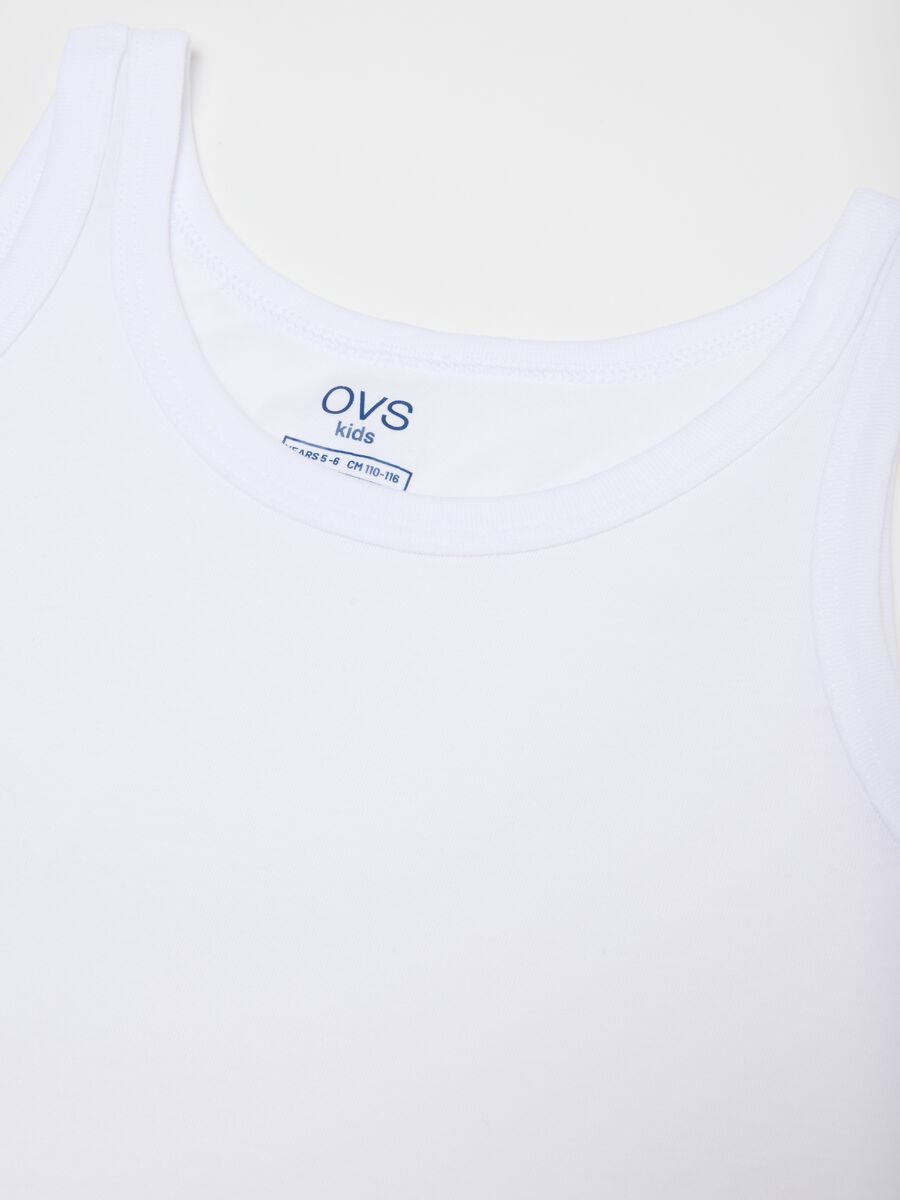 Bipack canotte bianche da bambino in puro cotone regular fit_2