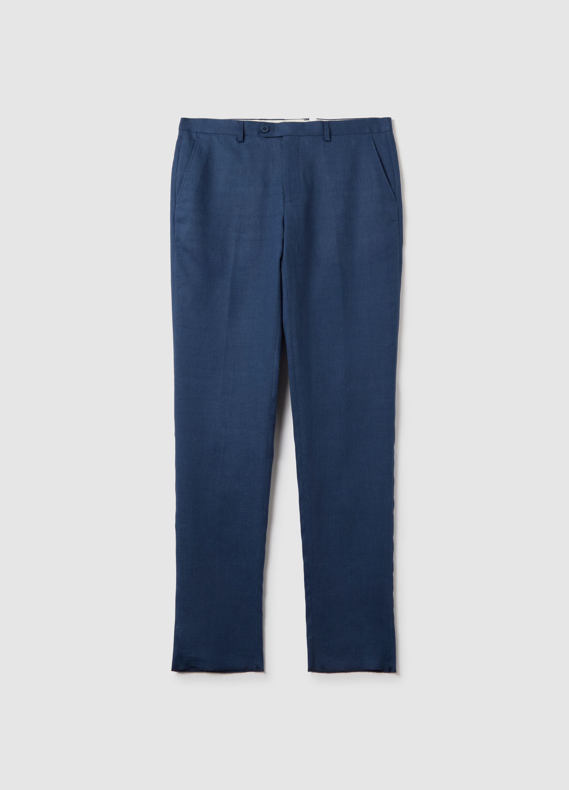 Pantaloni regular fit in lino Contemporary