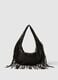 Black Shoulder Bag with Fringes_0