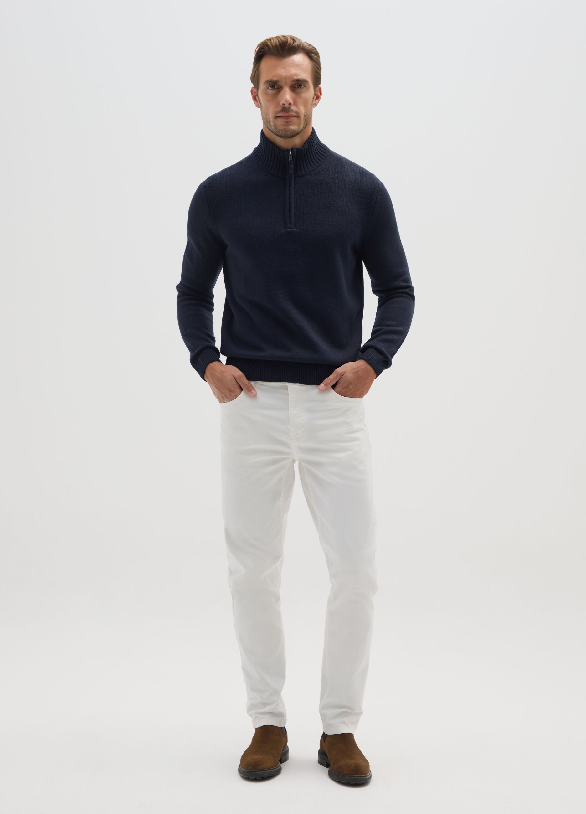 Blue regular fit jumper