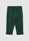 Green jogger trousers for boys in pure cotton regular fit_0