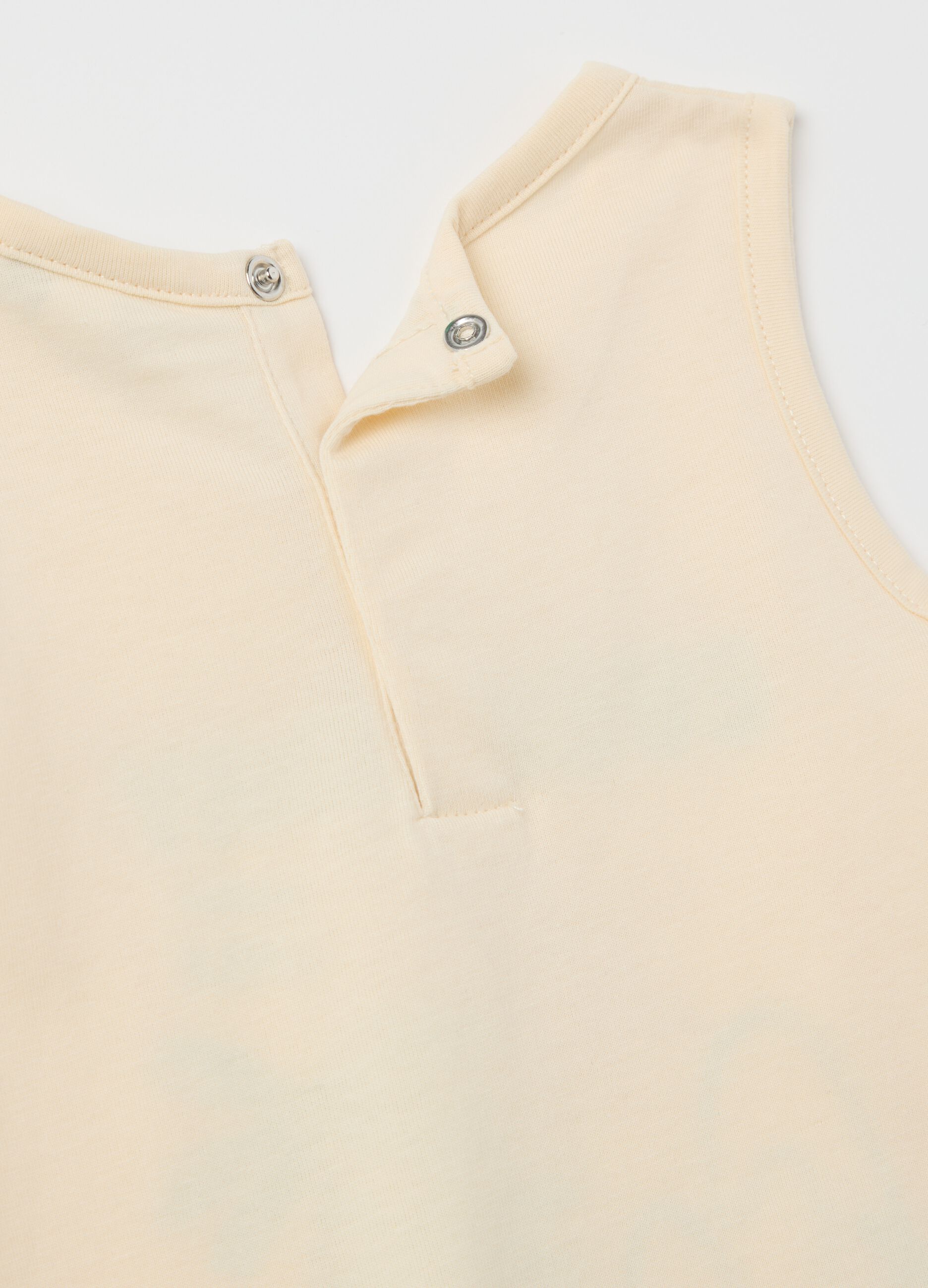 Cotton racerback vest with print