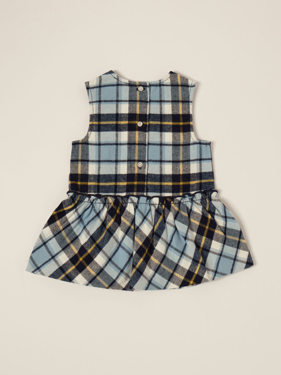Blue cotton blend dress_1