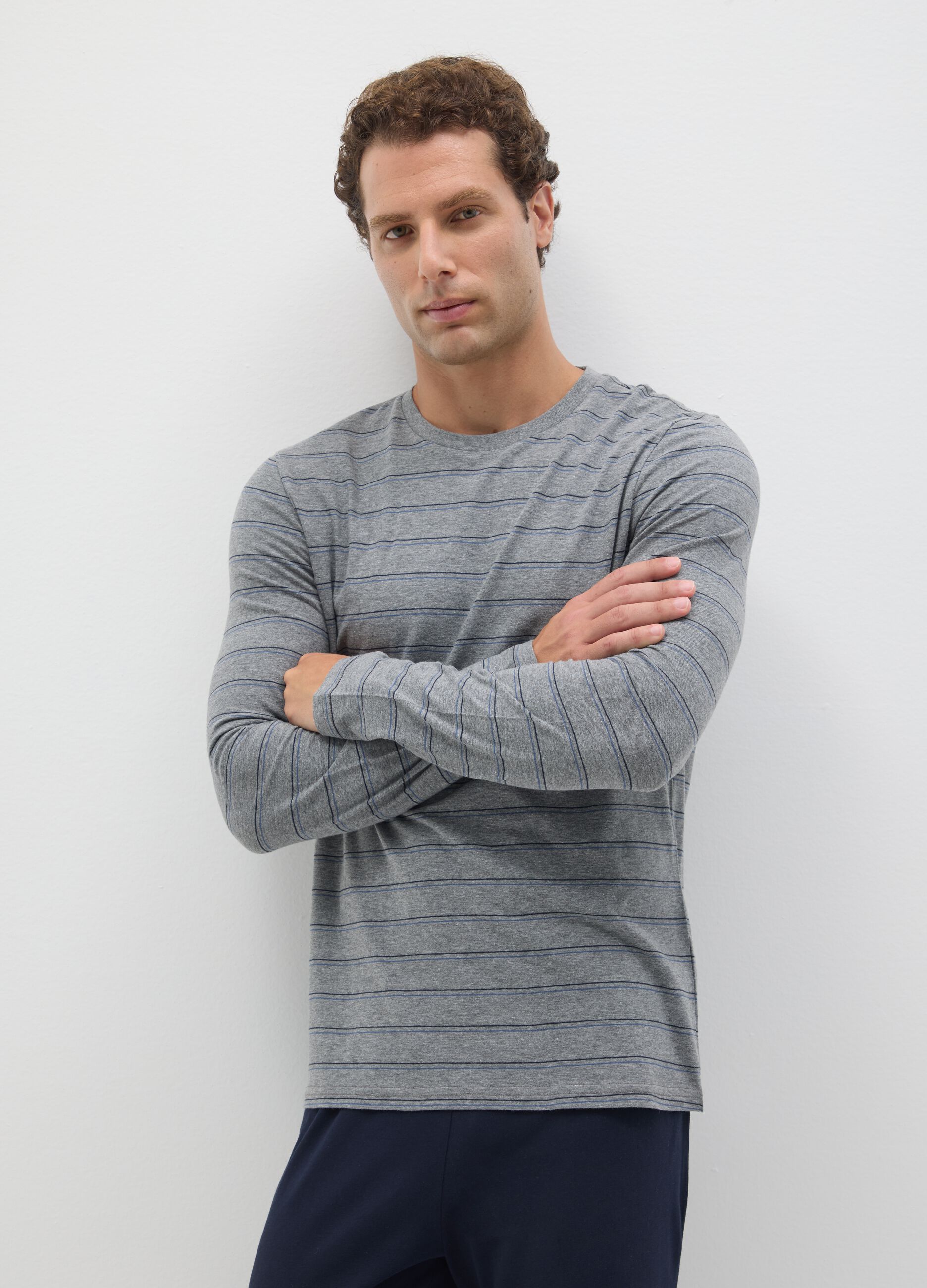 Multicolour pure cotton pyjamas regular fit