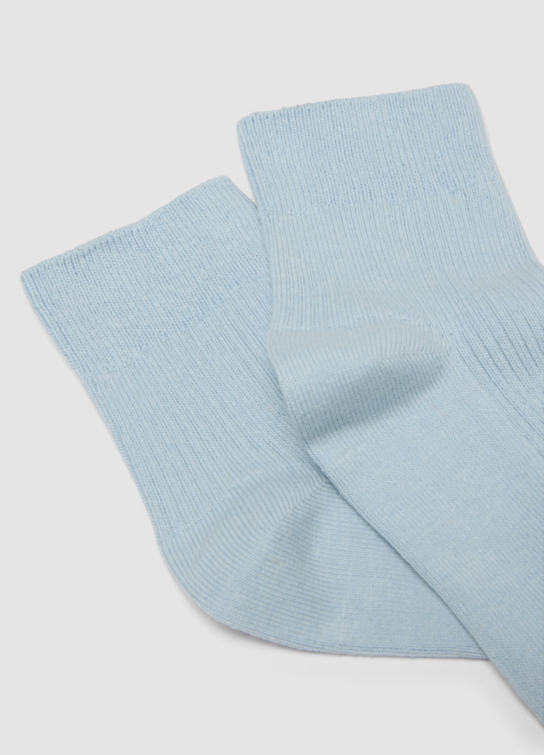 Blue stretch cotton socks