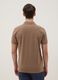 Brown pure cotton short-sleeve regular fit polo_2