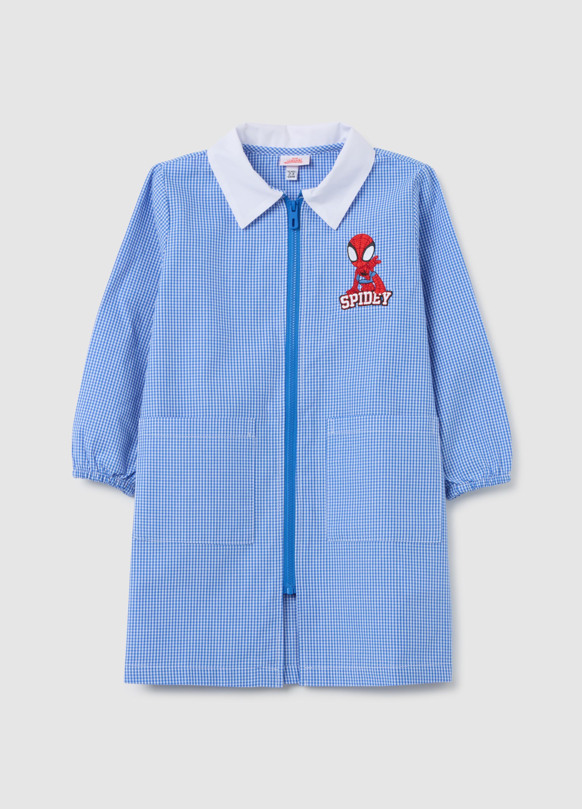 Grembiule scolastico da bambino in misto cotone multicolor con Spidey