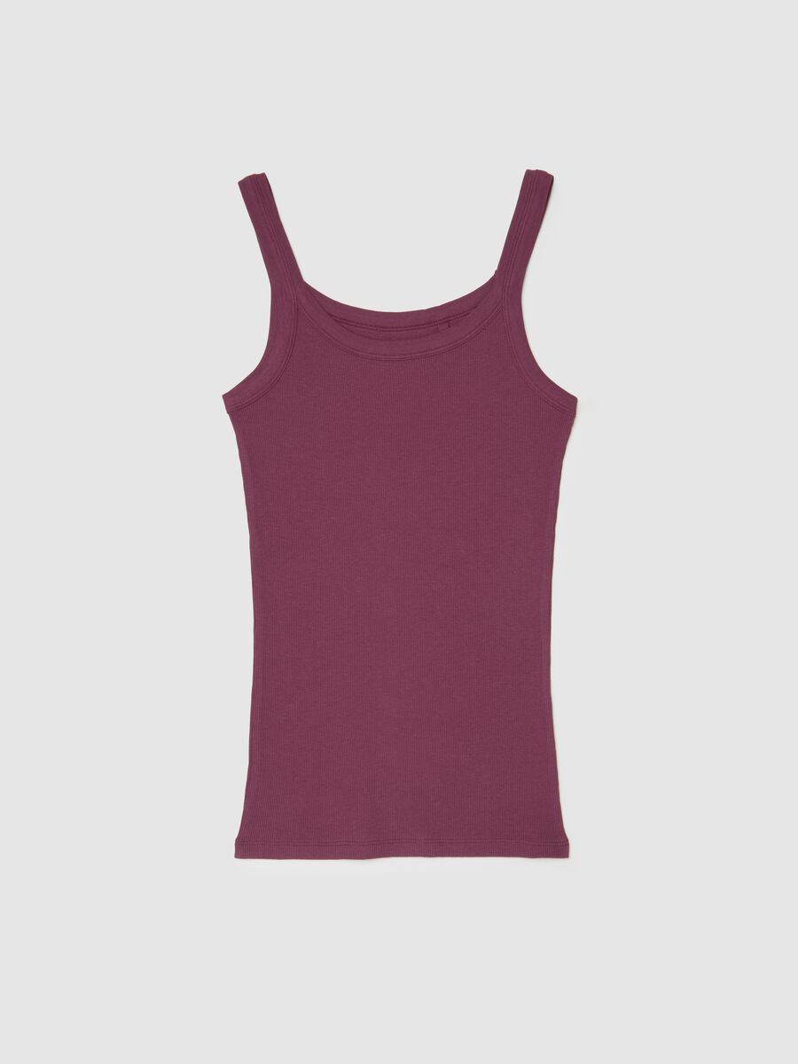 Purple pure cotton vest regular fit_0