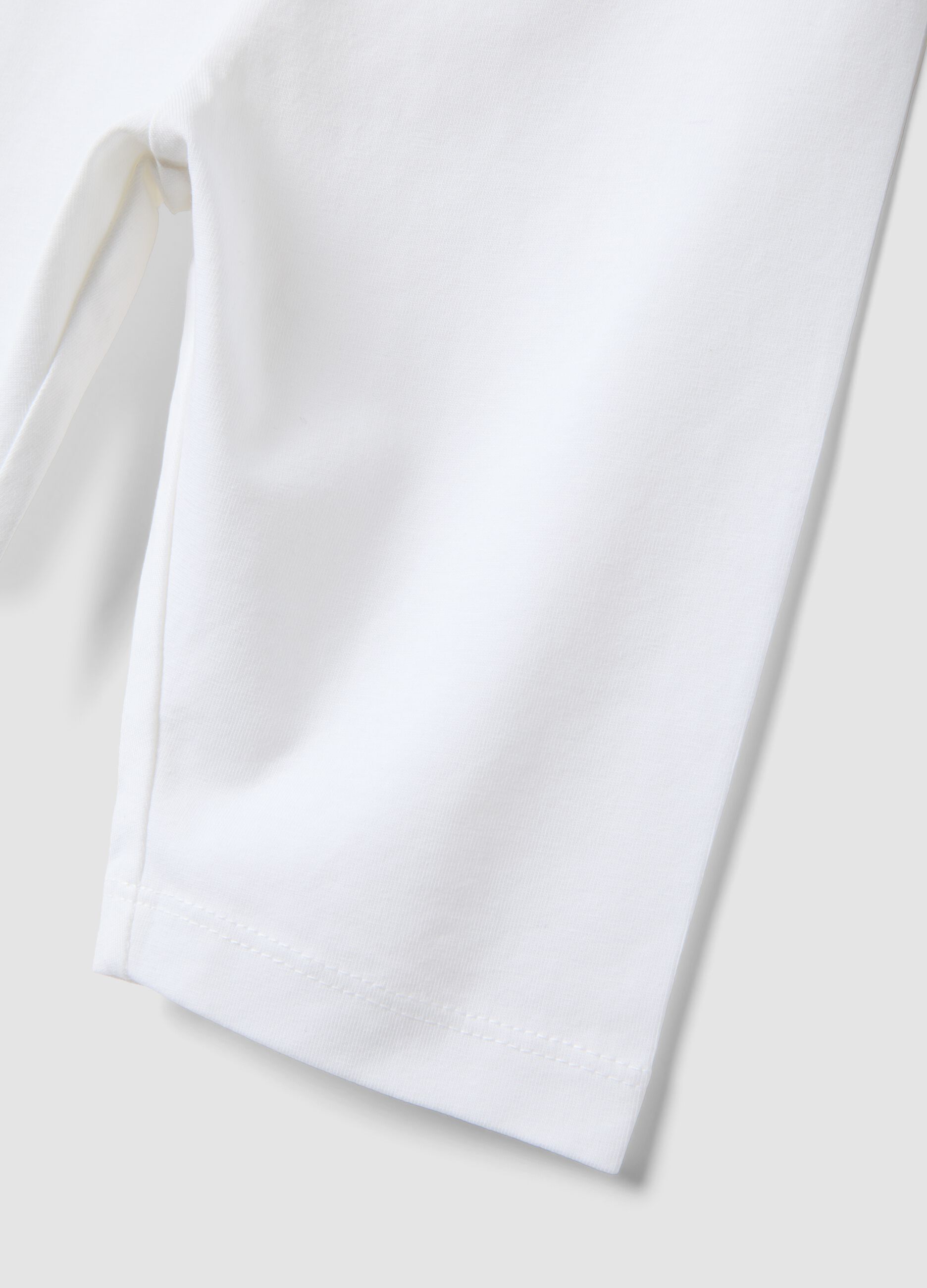 White organic cotton cycling shorts