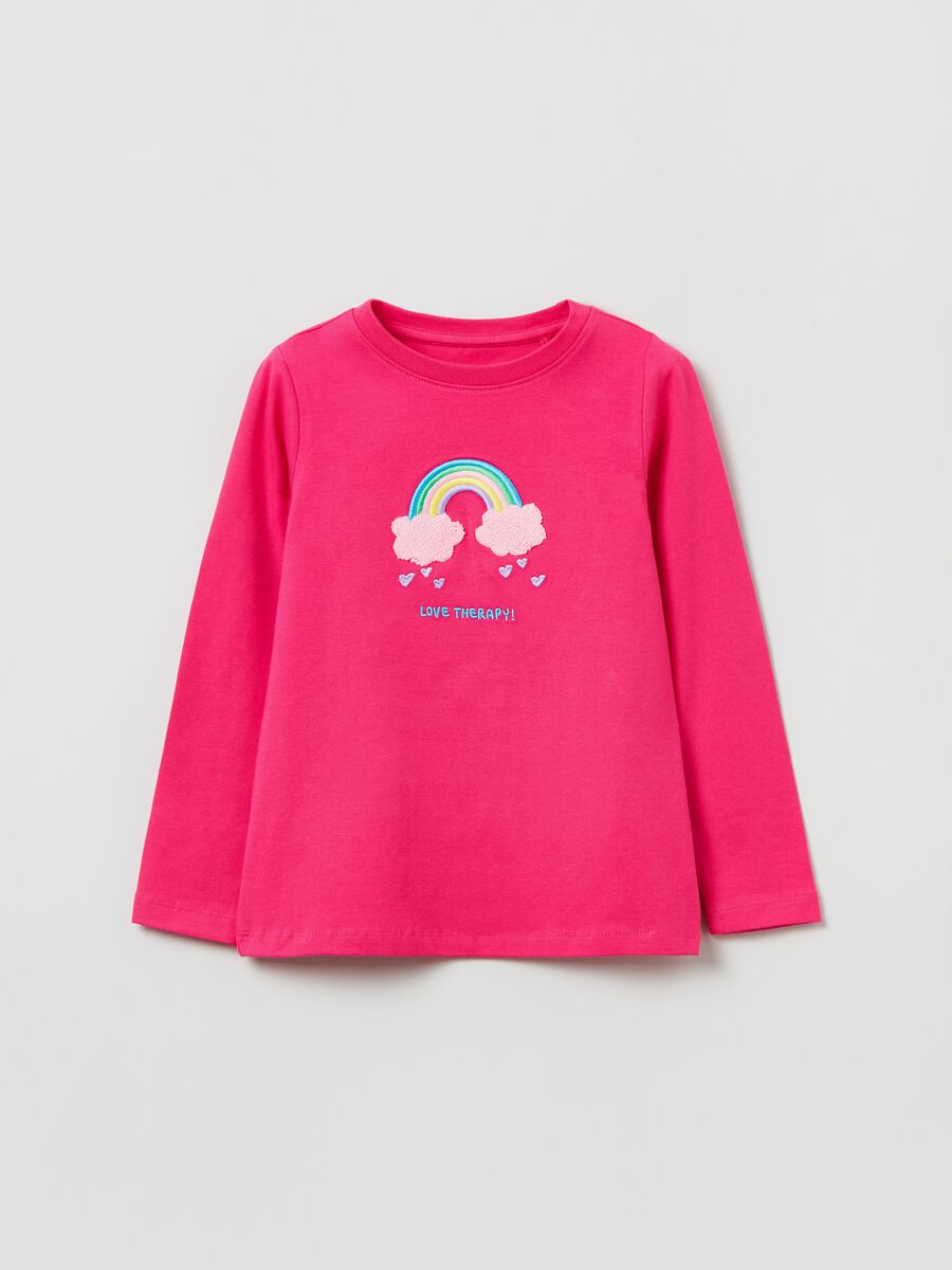 T-shirt a maniche lunghe con ricamo _0