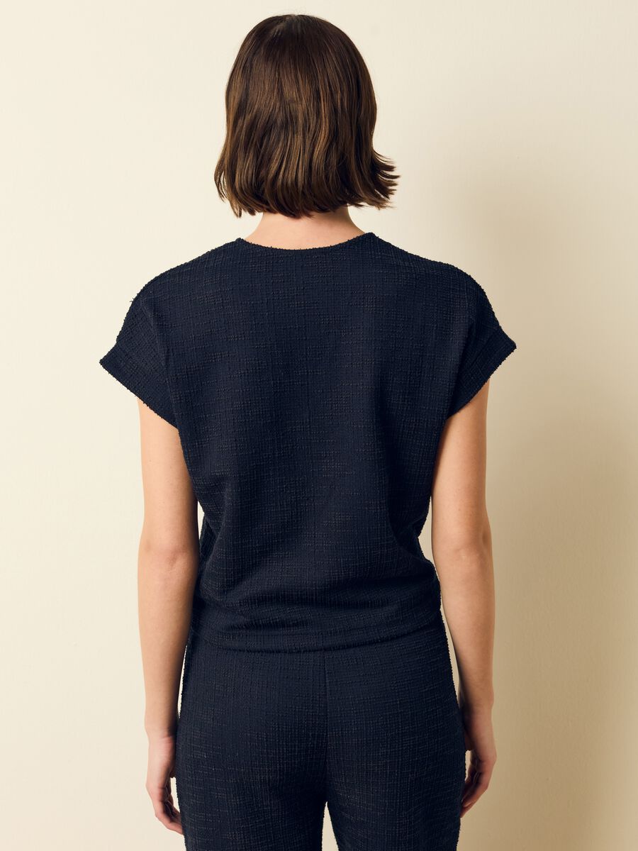 Woven T-shirt with kimono sleeves_3
