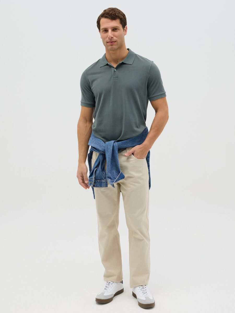 100% cotton piqué polo shirt_1