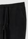 Black fleece trousers regular fit with elastic waistband_5