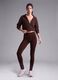 Brown high-waisted stretch leggings_2