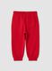 Pantaloni jogger rossi in puro cotone organico_1