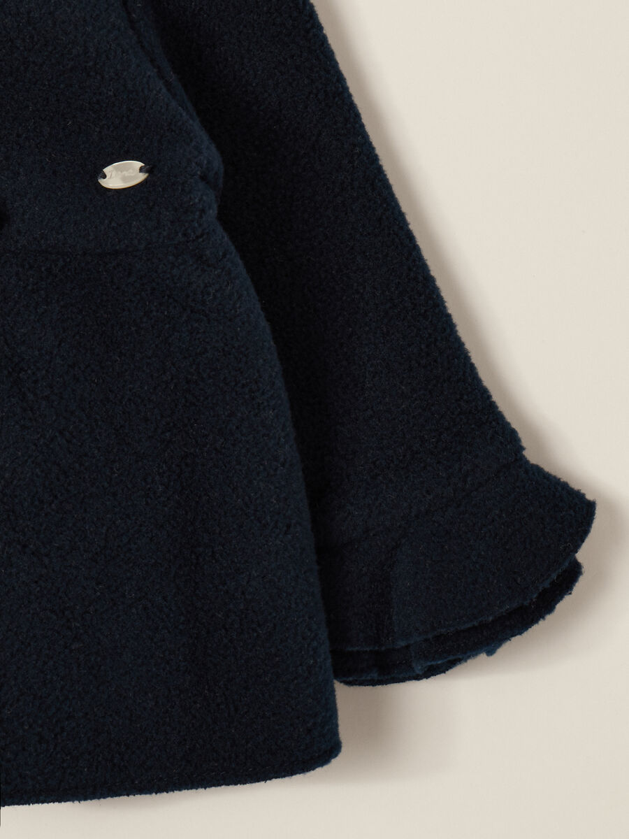 Blue coat in fleece and viscose mix_2
