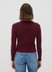 Maglia rossa in misto viscosa con colletto polo regular fit_3