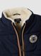 Gilet blu imbottito con zip e bordi a contrasto_3