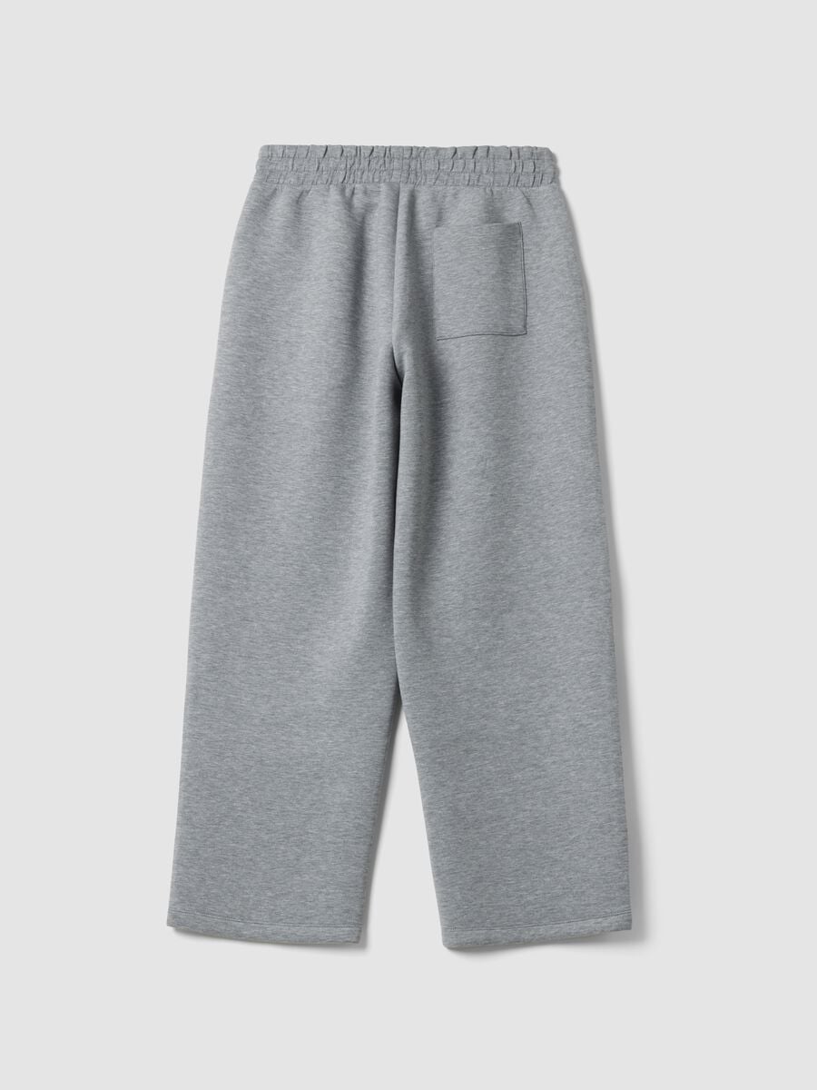 Grey melange stretch viscose over-fit trousers_2