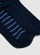 Multipack of short blue cotton-elastane socks with stripes and polka dots_1