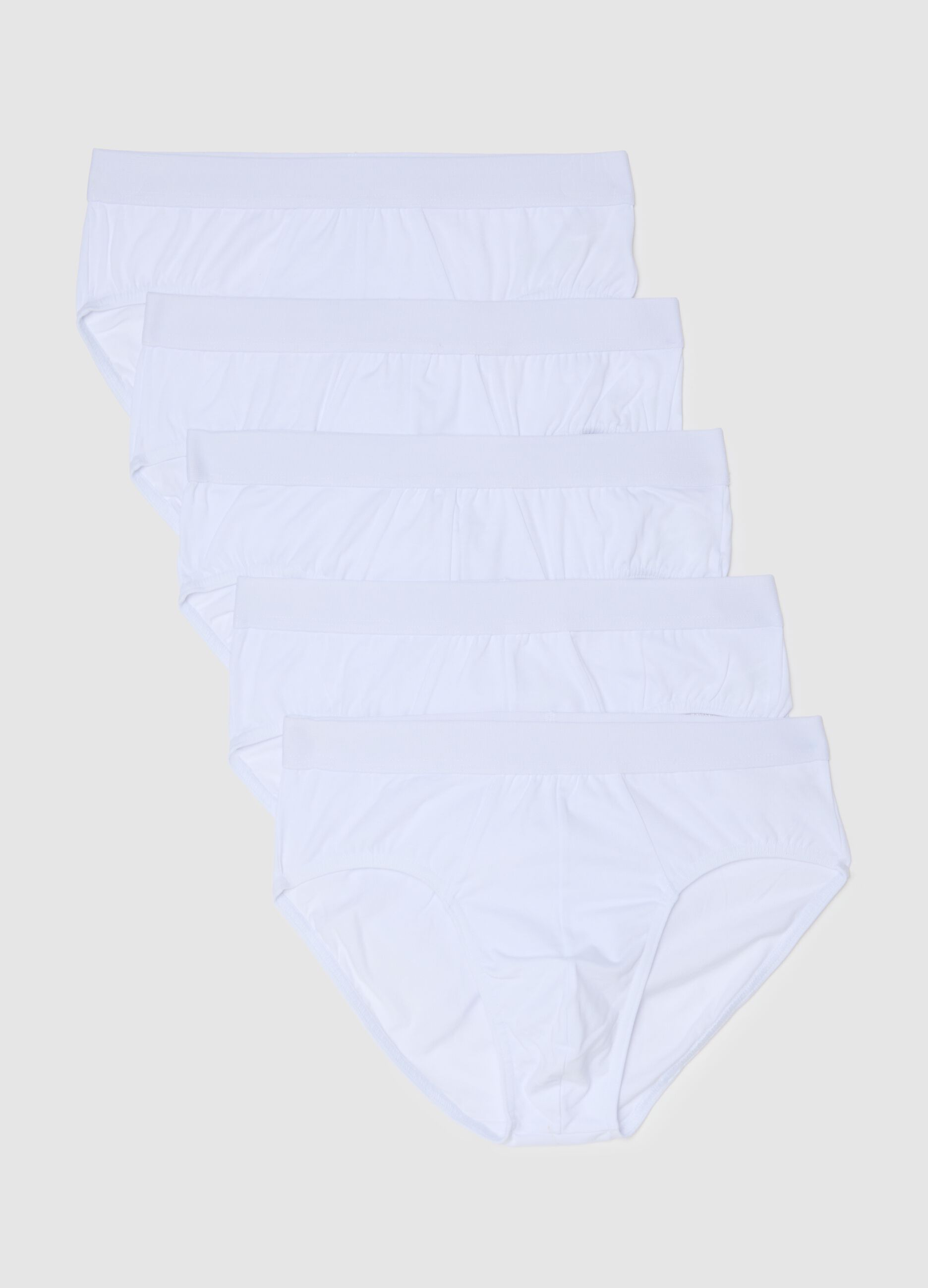 White Cotton Regular Fit Briefs