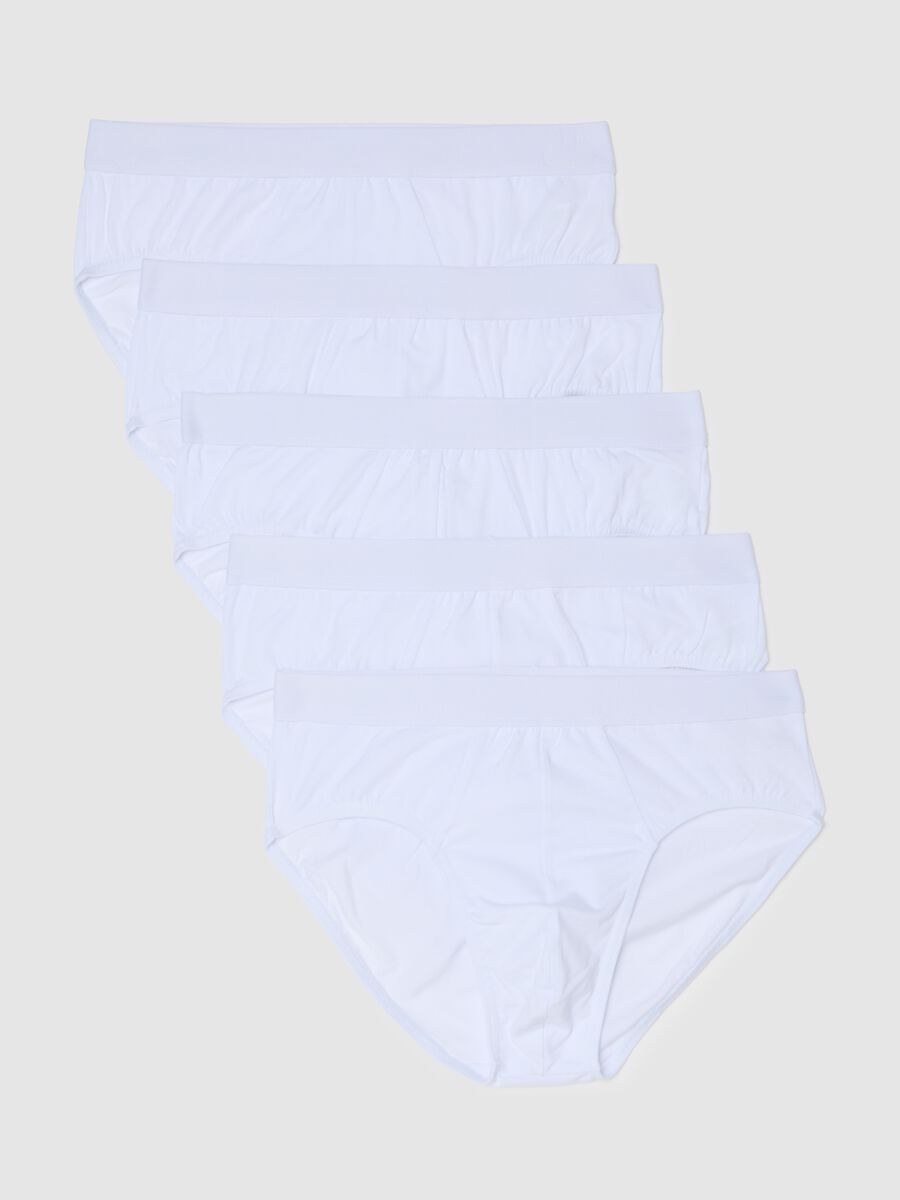 White Cotton Regular Fit Briefs_4