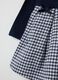 Multi-coloured check dress for baby girls in stretchy cotton wide fit_3