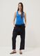 Blue pure cotton vest top_1