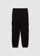 Boys' black joggers in pure cotton with relaxed fit_4