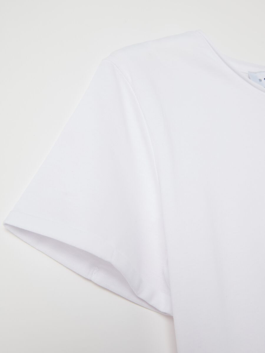 Cotton T-shirt with round neck_5