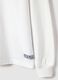 White long sleeve cotton blend regular fit top with logo_5